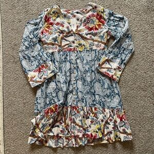 Floral Long Sleeve Mini Dress